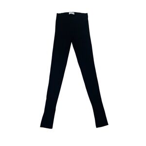 Babaton black ribbed leggings size extra small